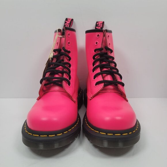 Dr. Martens Women's Pink Smooth 1460 Leather Lace Up Boots US Size 5 NWT - Picture 3 of 10